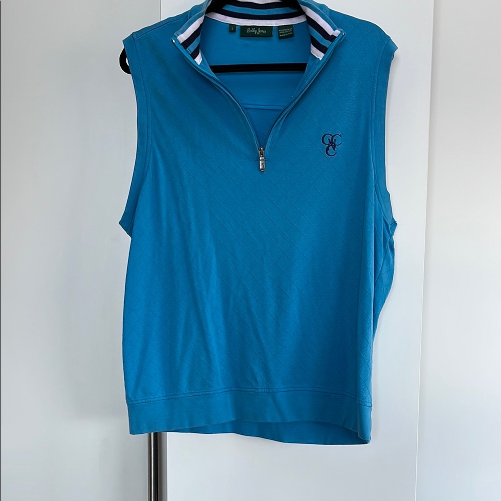 Bobby Jones Blue Sleeveless Top Large Pullover